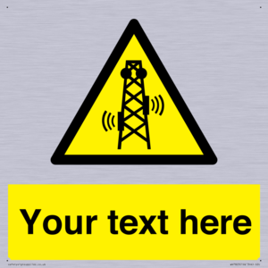 Custom warning RF radiation transmitter